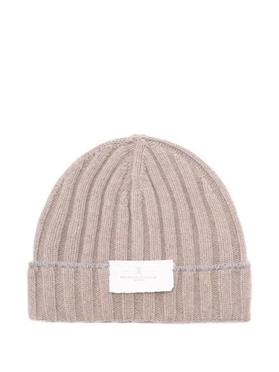Brunello Cucinelli Cashmere Beanie In Brown