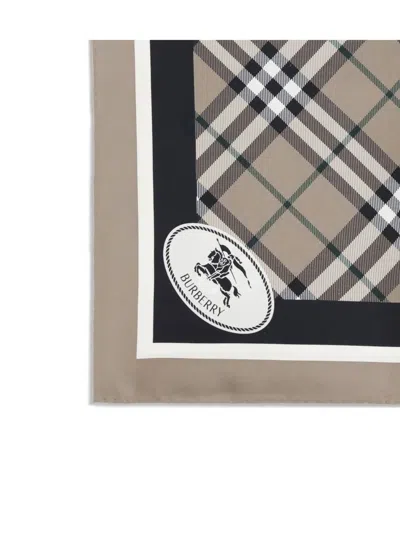 Burberry Men Silk Scarf In Multi