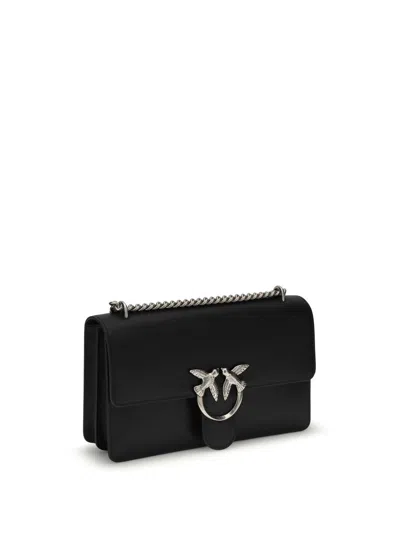 Pinko Love Bag One Simply Chain Strap Crossbody In Black