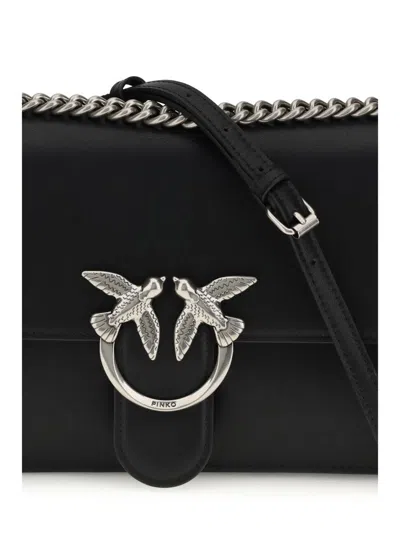 Pinko Love Bag One Simply Chain Strap Crossbody In Black