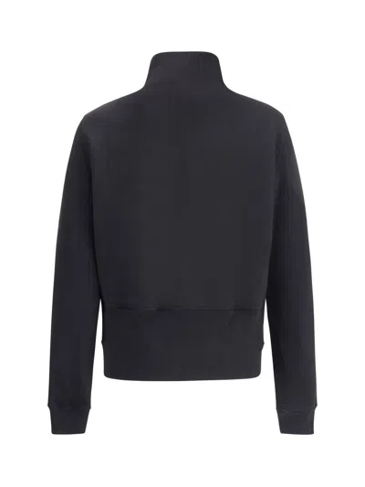 Rick Owens Mens Black Bauhaus Long-sleeve Cotton-jersey Zipped Sweatshirt In Black