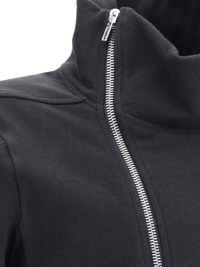 Rick Owens Mens Black Bauhaus Long-sleeve Cotton-jersey Zipped Sweatshirt In Black