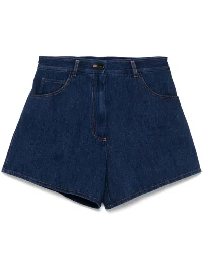 Forte Forte Denim Mini Shorts In Blue