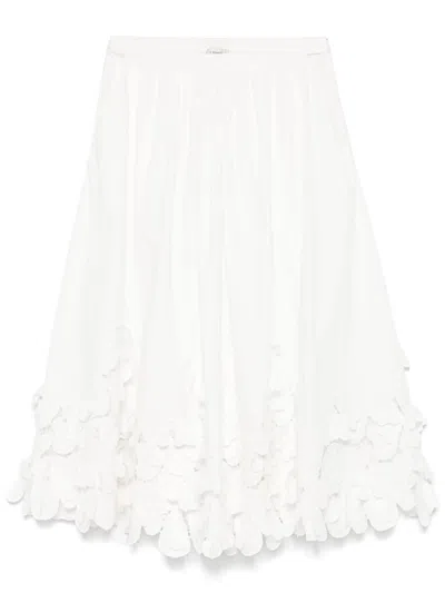 Forte Forte Elastic Waist Skirt In White