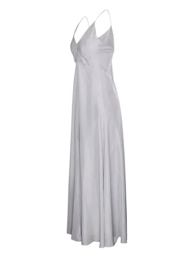 Forte Forte Women Long Silk Slip Dress In Gray