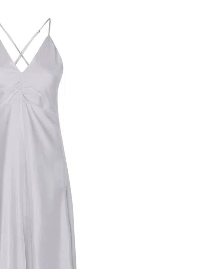 Forte Forte Women Long Silk Slip Dress In Gray