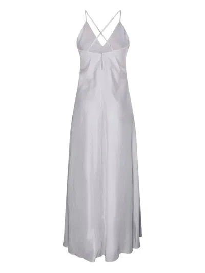 Forte Forte Women Long Silk Slip Dress In Gray