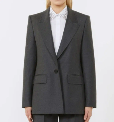 Max Mara Tailored Single-breasted Wool Jacket In Gold