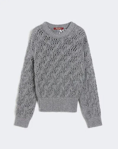 Max Mara Women Pilade M/l, Traforata Maglia G.collo In Gray