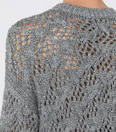 Max Mara Women Pilade M/l, Traforata Maglia G.collo In Gray