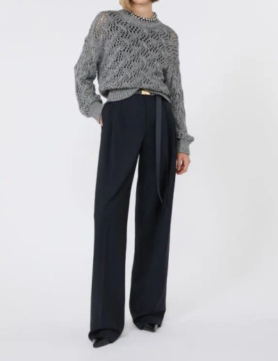 Max Mara Women Pilade M/l, Traforata Maglia G.collo In Gray