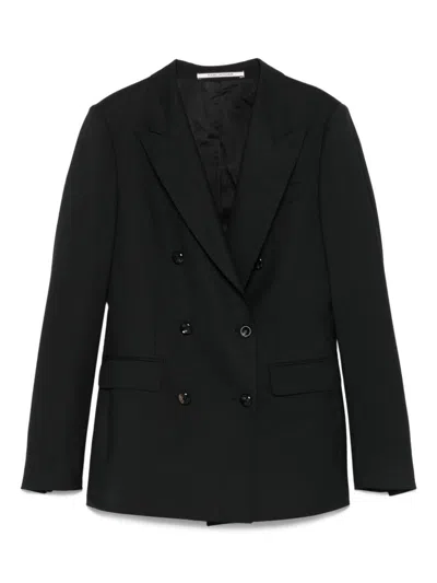Tagliatore Double-breasted Suit In Black