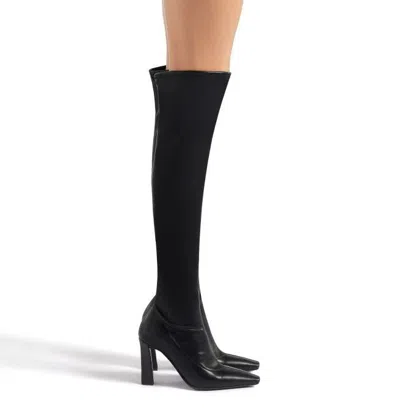 Giuseppe Zanotti Square-toe Knee-high Boots In Black