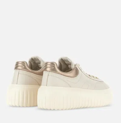 Hogan H-stripes Low-top Sneakers In Nude