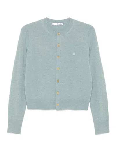 Acne Studios Grey Button Fastening Sweater In Blue