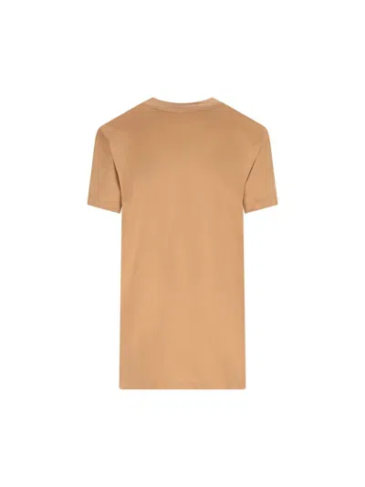 Max Mara Short Sleeve Crew Neck Bodysuit In Brown