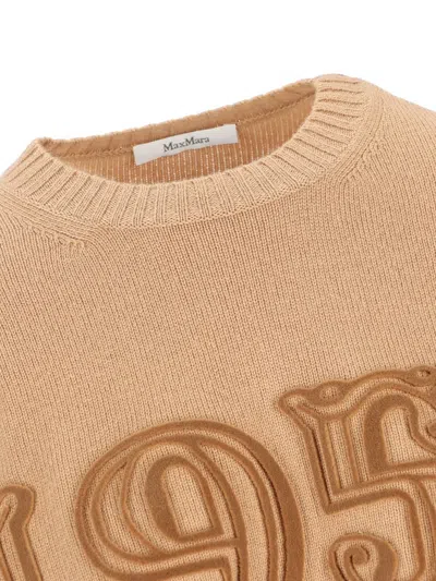 Max Mara Wool-and-cashmere-blend Sweater In Brown