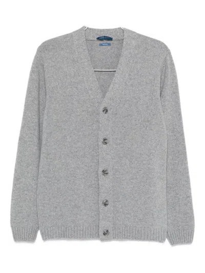 Daniele Fiesoli V-neck Buttoned Cardigan In Gray
