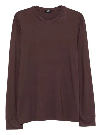 Dsquared2 Long-sleeve Crew-neck Sweater In Brown