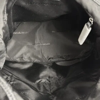 Pre-owned Emporio Armani Gray Leather Backpack ()