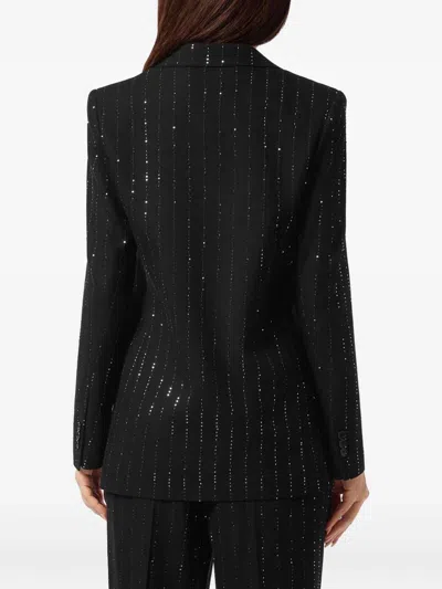 Philipp Plein Sequin Embellished Boyfriend Fit Blazer In Black