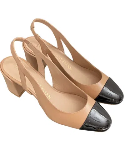 Stuart Weitzman Beige Slingback With Contrasting Toe In Neutral