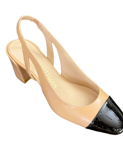 Stuart Weitzman Beige Slingback With Contrasting Toe In Neutral