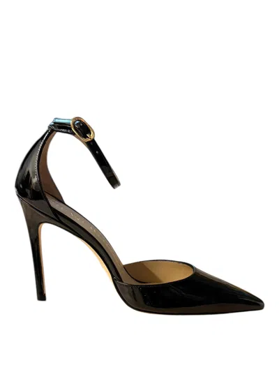 Stuart Weitzman Stuart 100 Strap Pump Dcollet Nero In Black