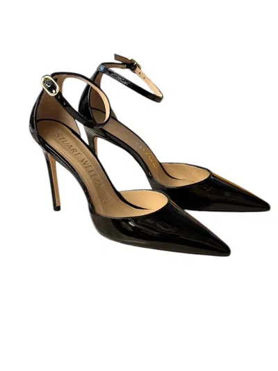 Stuart Weitzman Stuart 100 Strap Pump Dcollet Nero In Black