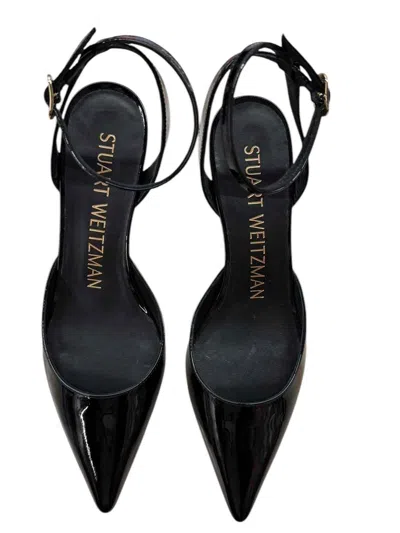 Stuart Weitzman Pointed Shoes With Exposed Heels In Black
