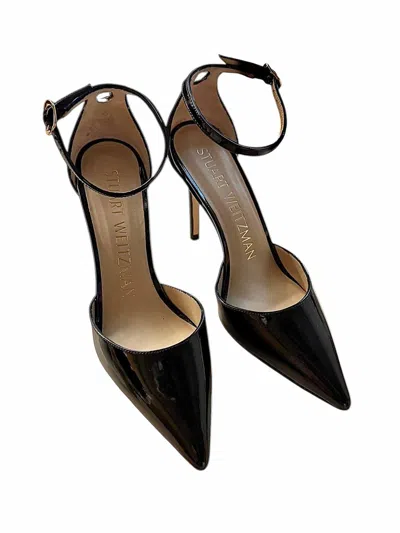 Stuart Weitzman Stuart 100 Strap Pump Dcollet Nero In Black