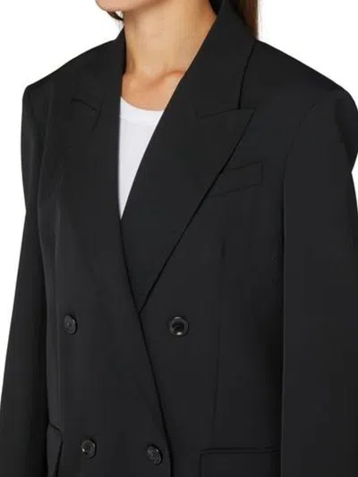 Max Mara Amaca 1234 Double-breasted Jacket In Black