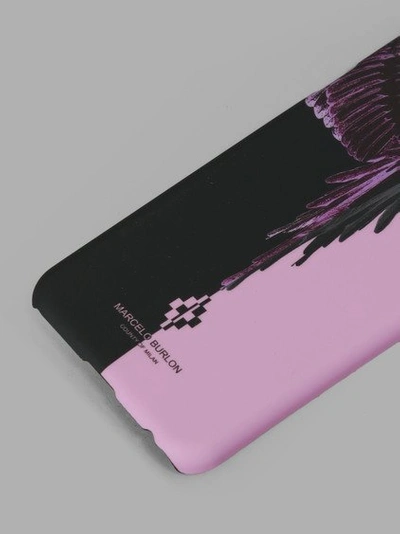 Shop Marcelo Burlon County Of Milan Black/pink Enrika Iphone 7 Case