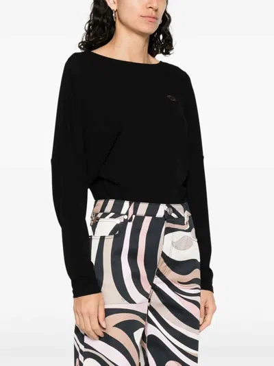 Pucci Jersey Bodysuit In Black