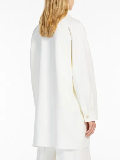 Max Mara Orlaya Oversized Wool Blend Blazer In White
