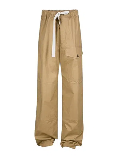 Dries Van Noten Wide Leg Trousers Pannoch In Nude