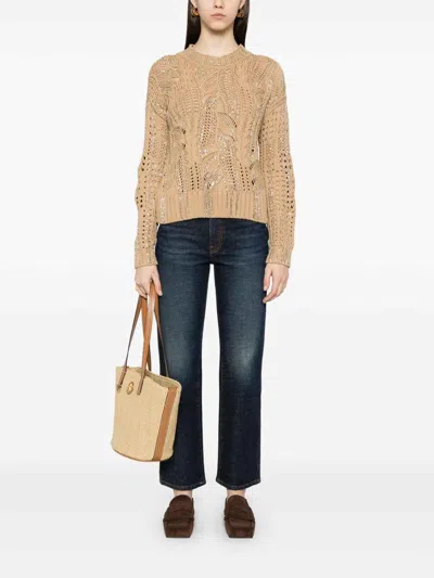 Ermanno Scervino Suéter Cuello Redondo - Gris Claro In Brown