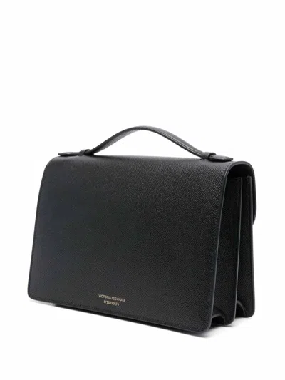 Victoria Beckham Shoulder Bag With Adjustable Strap And Gold-tone Hardware In Black