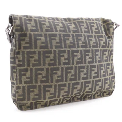 Pre-owned Fendi Brown Nylon Canvas Shoulder Bag ()