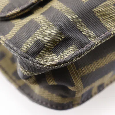 Pre-owned Fendi Brown Nylon Canvas Shoulder Bag ()