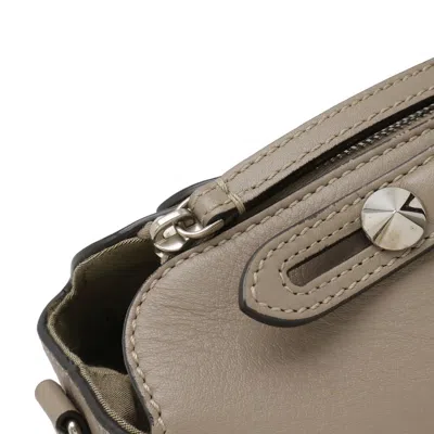 Pre-owned Fendi By The Way Grayish Leather Handbag Shoulder Bag ()