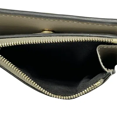 Pre-owned Fendi Zucca Gray Leather Wallet (bi-fold) ()