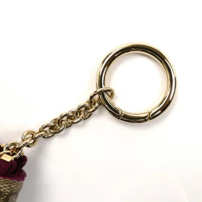 Pre-owned Gucci Beige Bordeaux Gg Supreme Canvas Pvc Coin Purse/coin Case () In Multi