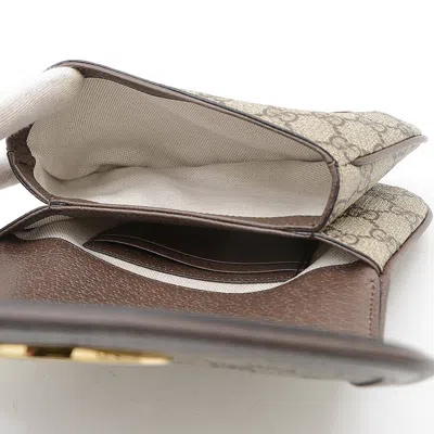 Pre-owned Gucci Beige Brown Gg Supreme Fanny Pack Sling Bag ()