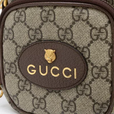 Pre-owned Gucci Beige Brown Gg Supreme Shoulder Bag ()