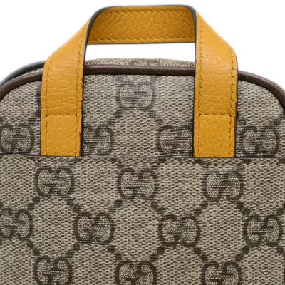 Pre-owned Gucci Beige Brown Gg Supreme Shoulder Bag ()