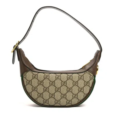 Pre-owned Gucci Beige Gg Supreme Canvas Leather Shoulder Bag ()