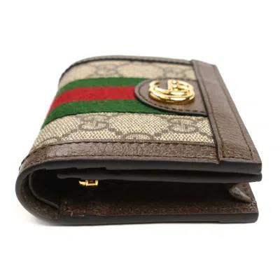Pre-owned Gucci Beige Gg Supreme Canvas Wallet (bi-fold) () In Sand