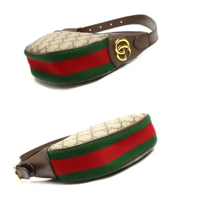 Pre-owned Gucci Beige Gg Supreme Canvas Leather Shoulder Bag ()