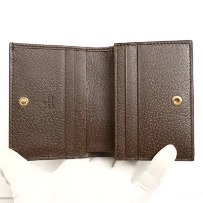 Pre-owned Gucci Beige Gg Supreme Canvas Wallet (bi-fold) () In Sand